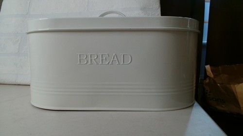 Bread bin steel white - bin,