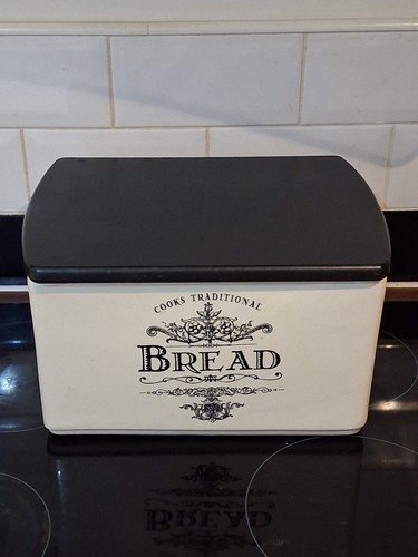 Bread storage bin cream - bin,