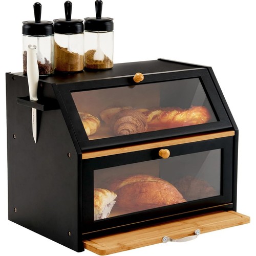 33l bamboo bread bin - 33l, tier