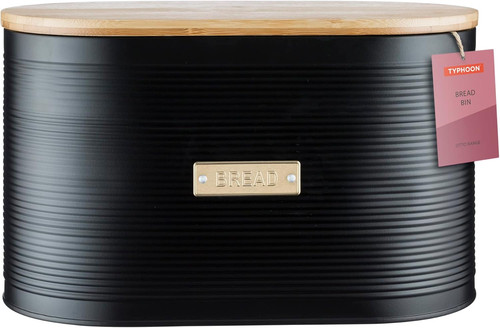 Otto black bread bin - bread,